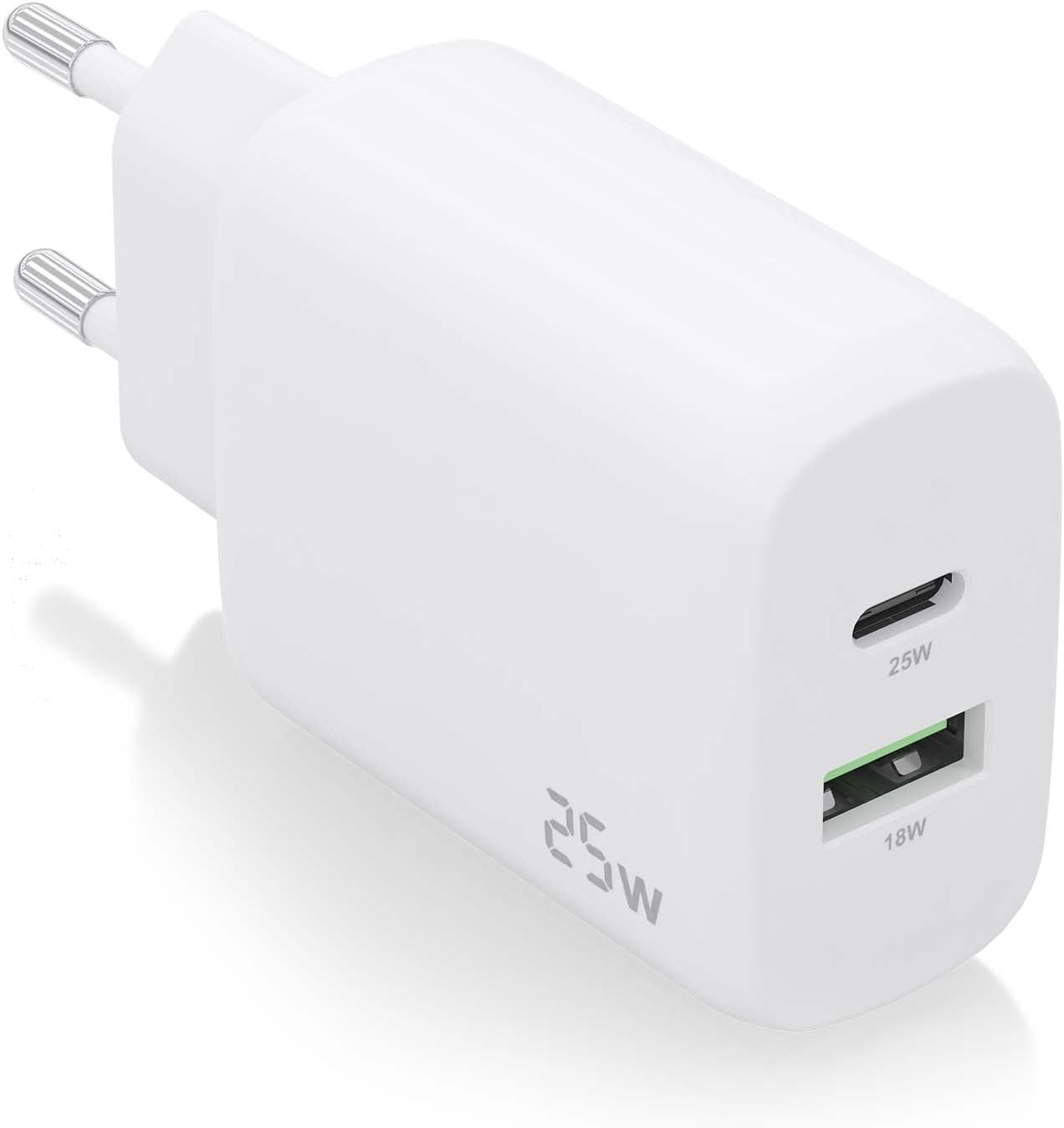 Carregador de Parede Aisens A110-0758/ 1xUSB Tipo-C/ 1xUSB/ 25W