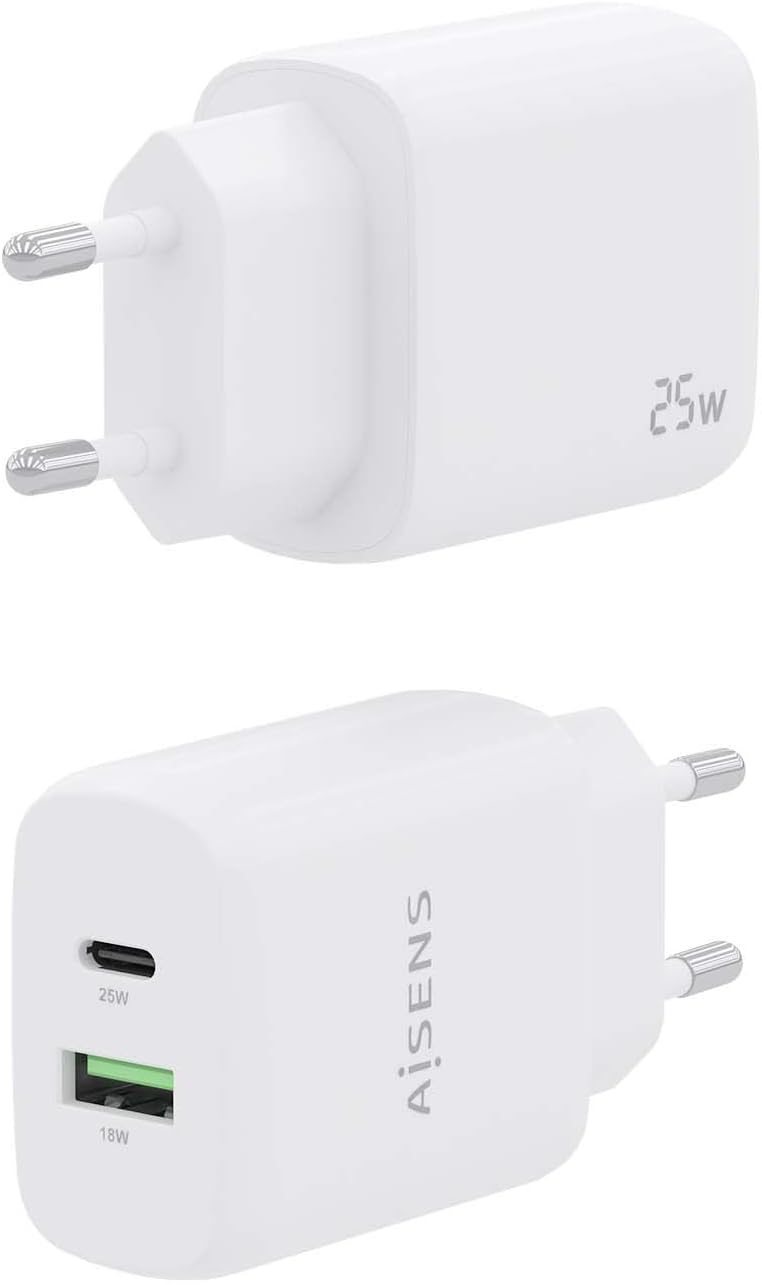 Carregador de Parede Aisens A110-0758/ 1xUSB Tipo-C/ 1xUSB/ 25W - Imagem 3