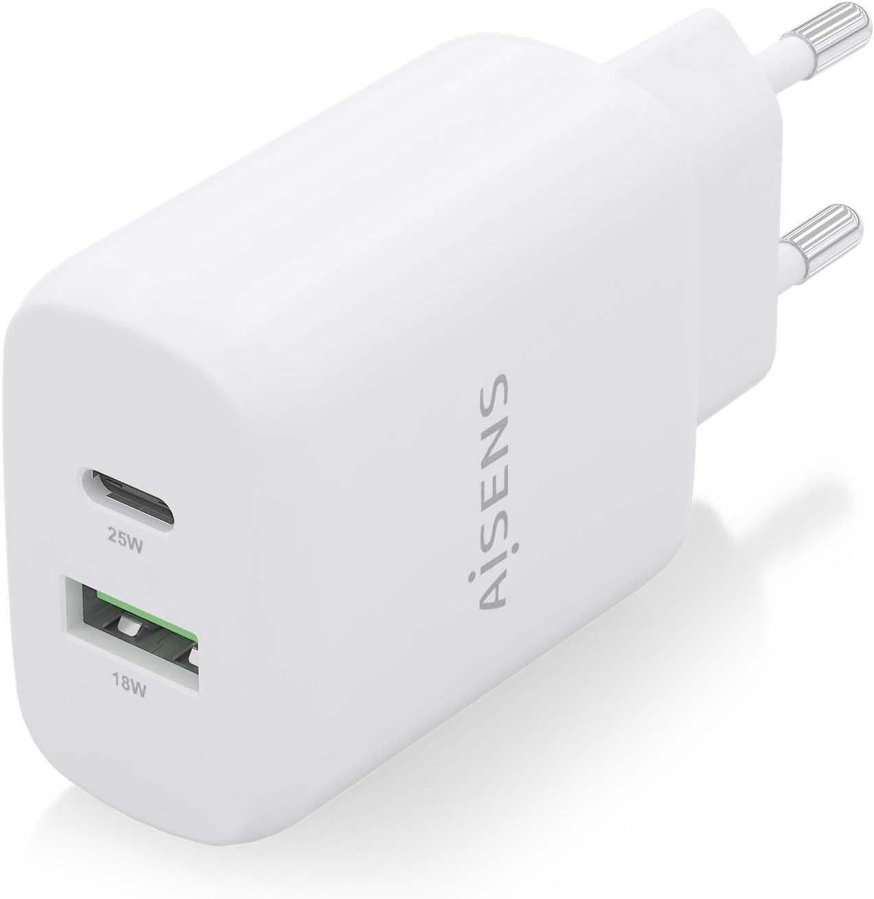Carregador de Parede Aisens A110-0758/ 1xUSB Tipo-C/ 1xUSB/ 25W - Imagem 2