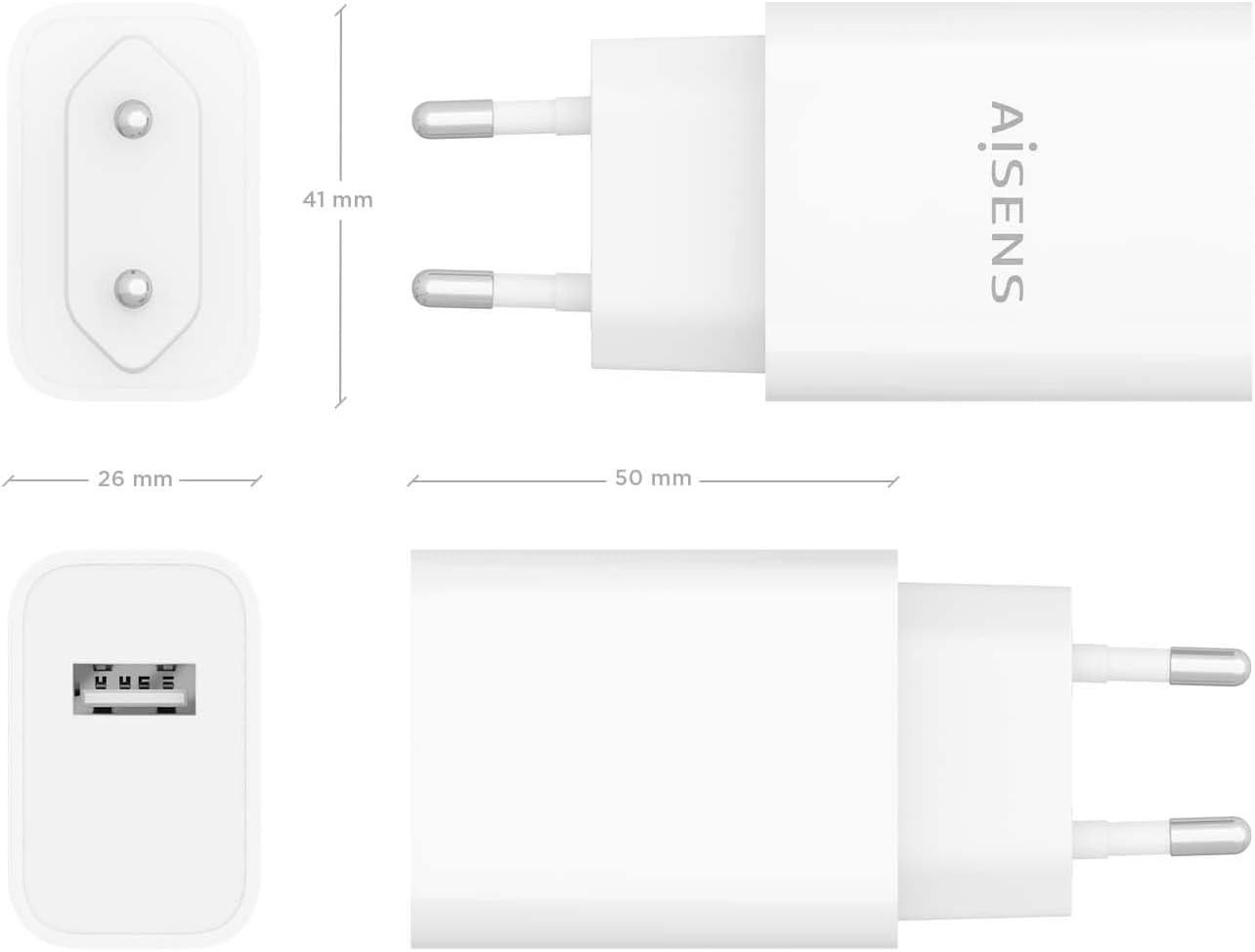 Carregador de Parede Aisens A110-0853/ 1xUSB/ 10.5W - Imagem 4