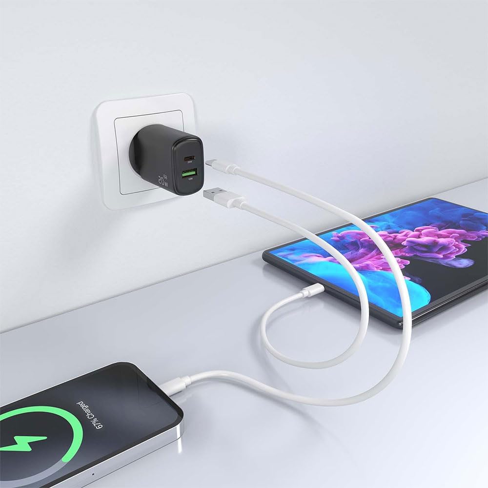 Carregador de Parede GaN Aisens A110-0910/ 1xUSB Tipo-C/ 1xUSB/ 20W/ Preto - Imagem 6