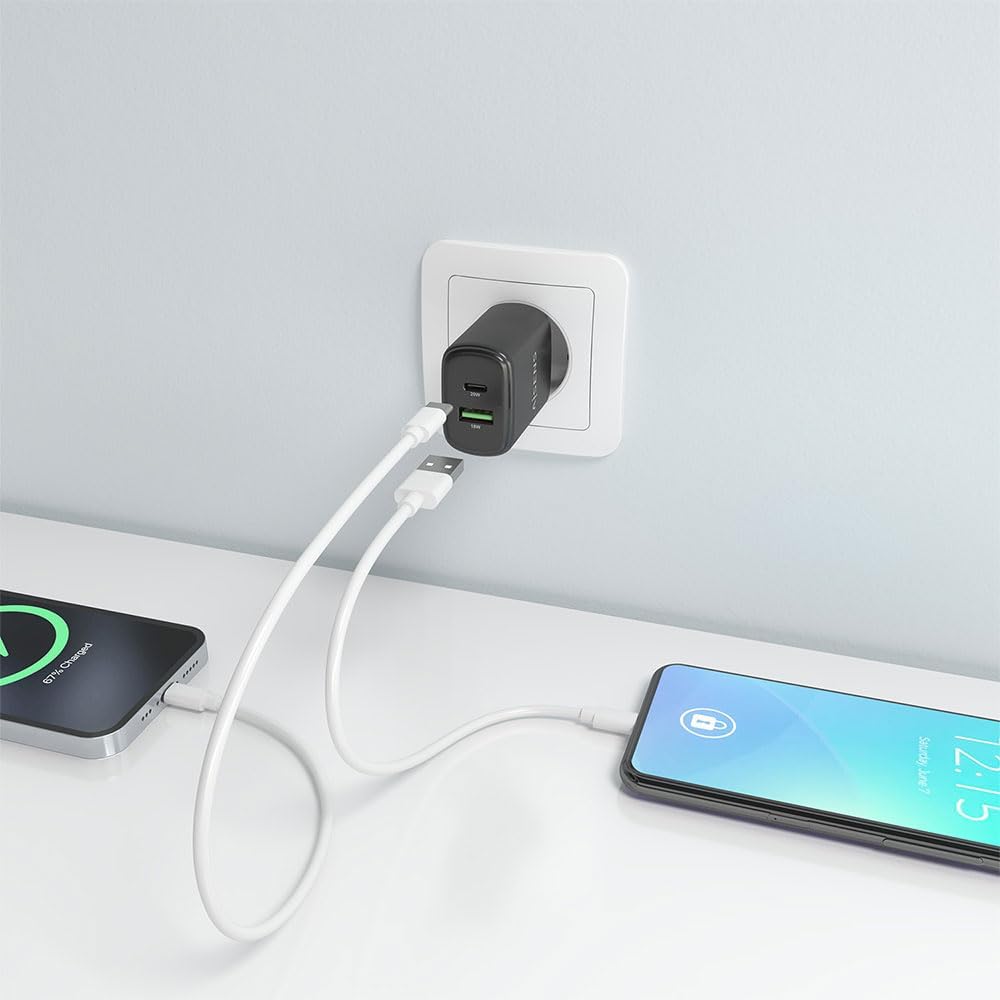 Carregador de Parede GaN Aisens A110-0910/ 1xUSB Tipo-C/ 1xUSB/ 20W/ Preto - Imagem 5