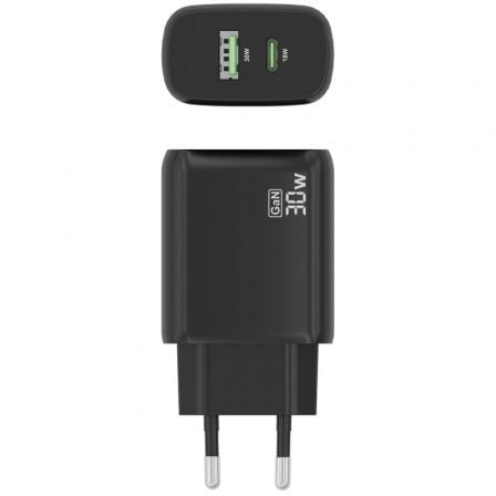 Carregador de Parede GaN Aisens A110-0924/ 1xUSB Tipo-C/ 1xUSB/ 30W/ Preto - Imagem 4