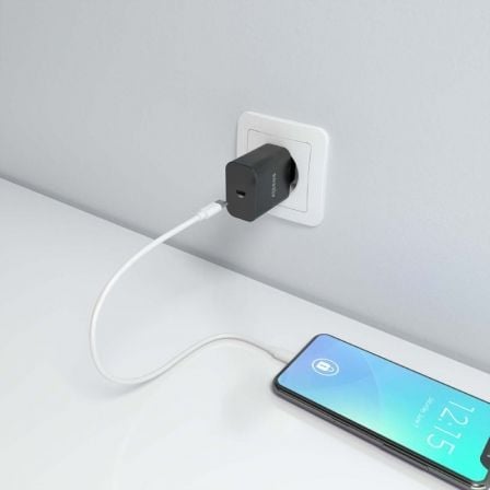 Carregador de Parede GaN Aisens A110-0939/ 1xUSB Tipo-C/ 20W/ Preto - Imagem 4