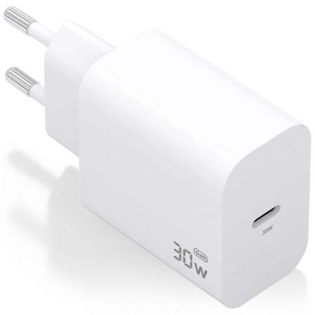 Carregador de Parede GaN Aisens A110-0940/ 1xUSB Tipo-C/ 30W/ Branco