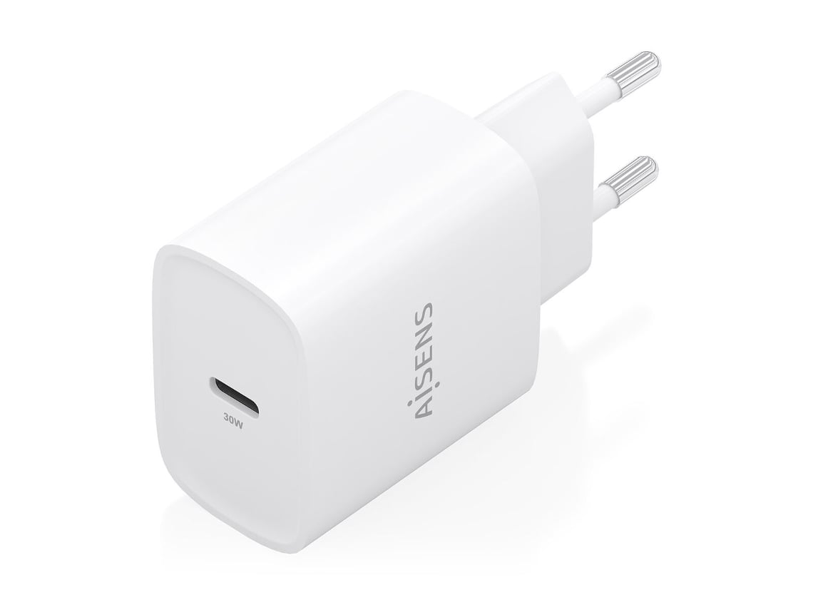 Carregador de Parede GaN Aisens A110-0950/ 1xUSB Tipo-C/ 30W/ Branco - Imagem 3