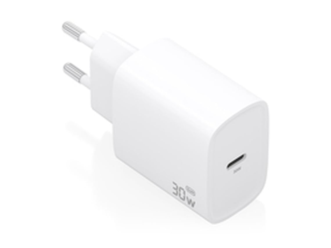 Carregador de Parede GaN Aisens A110-0950/ 1xUSB Tipo-C/ 30W/ Branco - Imagem 2