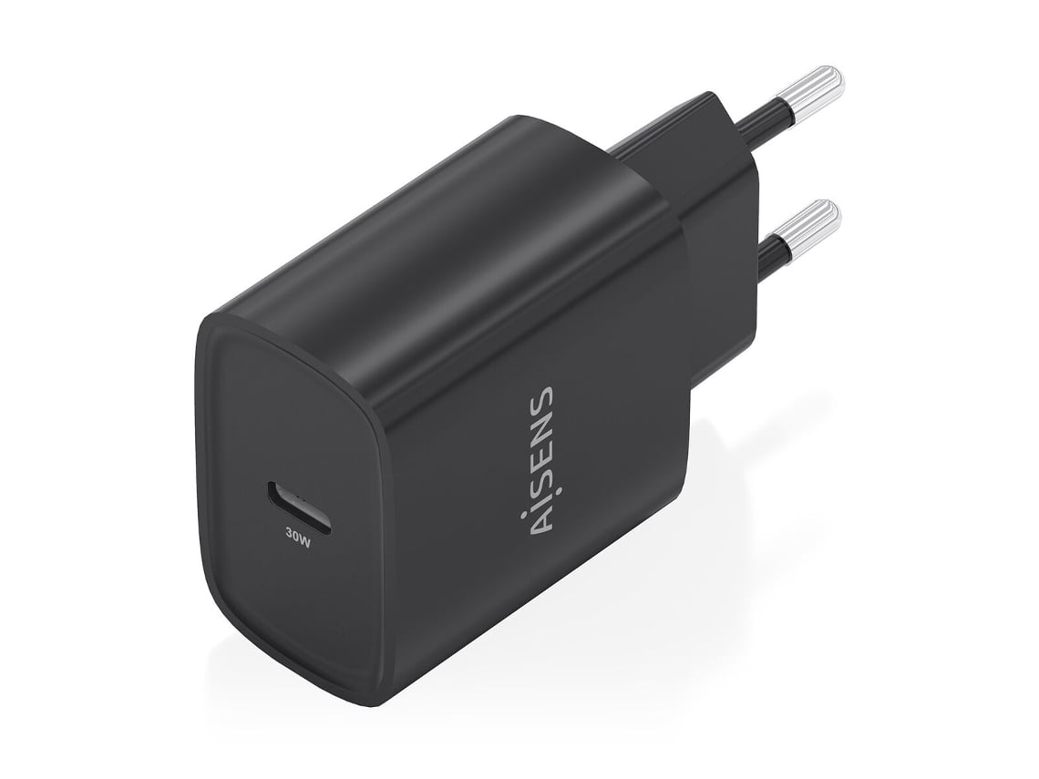 Carregador de Parede GaN Aisens A110-0951/ 1xUSB Tipo-C/ 30W/ Preto - Imagem 3