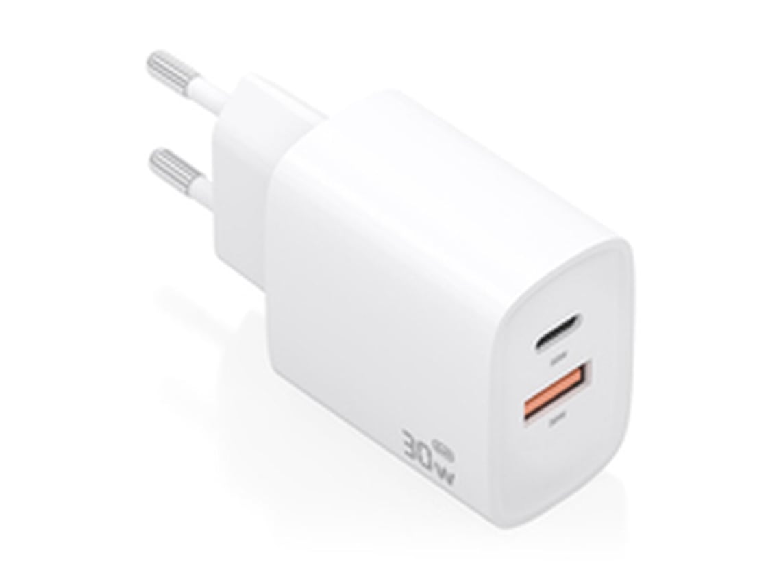 Carregador de Parede GaN Aisens A110-0952/ 1xUSB Tipo-C/ 1xUSB/ 30W/ Branco - Imagem 2