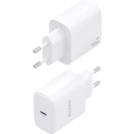 Carregador de Parede GaN Aisens A110-0969/ 1xUSB Tipo-C/ 45W/ Branco - Imagem 3