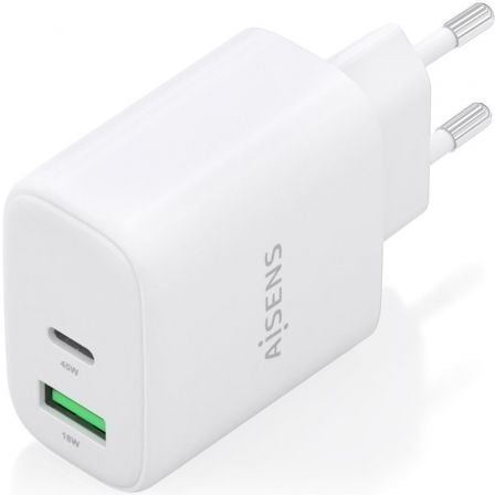Carregador de Parede GaN Aisens A110-0971/ 1xUSB Tipo-C/ 1xUSB/ 45W/ Branco - Imagem 2