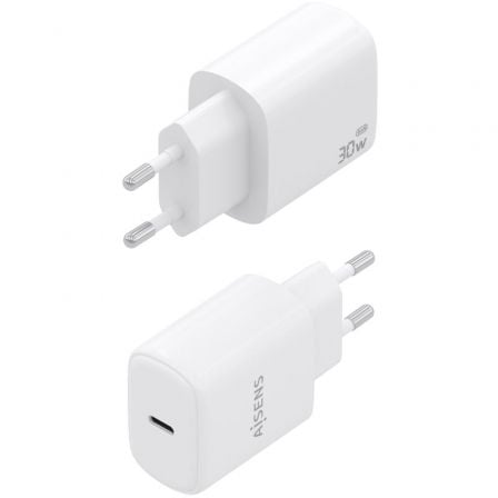Carregador de Parede GaN Aisens A110-0975/ 1xUSB Tipo-C/ 30W/ Branco - Imagem 3