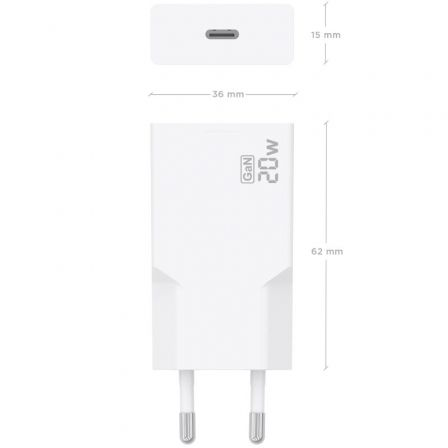 Carregador de Parede GaN Aisens A110-0997/ 1xUSB Tipo-C/ 20W/ Branco - Imagem 4