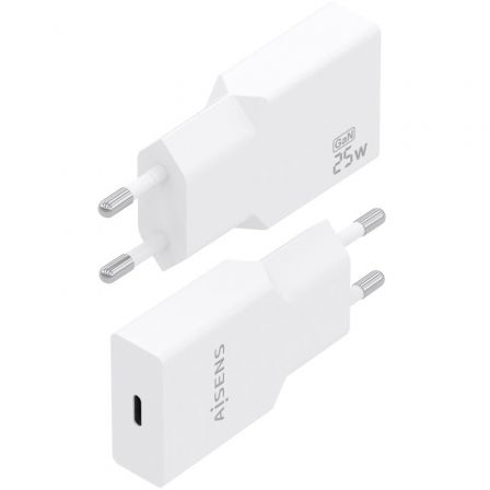 Carregador de Parede GaN Aisens A110-0999/ 1xUSB Tipo-C/ 25W/ Branco - Imagem 3