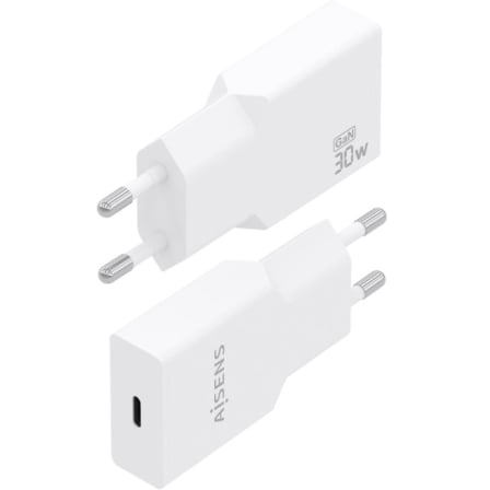 Carregador de Parede AISENS A110-1001 GaN 1x USB-C 30W Branco - Imagem 3