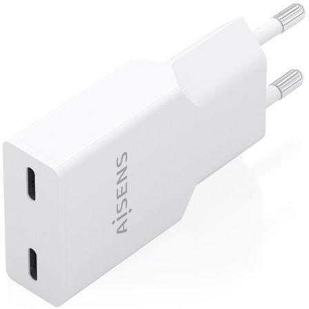 Carregador de Parede GaN Aisens A110-1003/ 2xUSB Tipo-C/ 30W/ Branco - Imagem 2