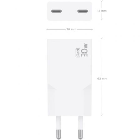 Carregador de Parede GaN Aisens A110-1003/ 2xUSB Tipo-C/ 30W/ Branco - Imagem 4