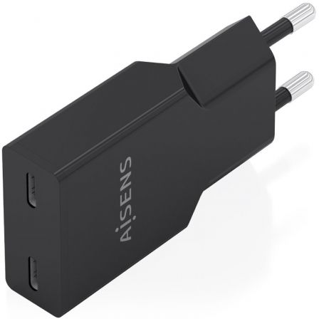 Carregador de Parede GaN Aisens A110-1006/ 2xUSB Tipo-C/ 30W/ Preto - Imagem 2