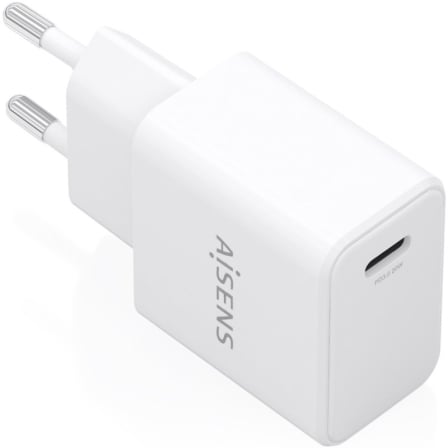 Carregador de Parede GaN Aisens A110-1023 1x USB Tipo-C 20W Branco
