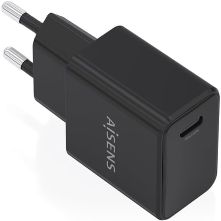 Carregador de Parede AISENS A110-1024 GaN 1x USB-C 20W Preto
