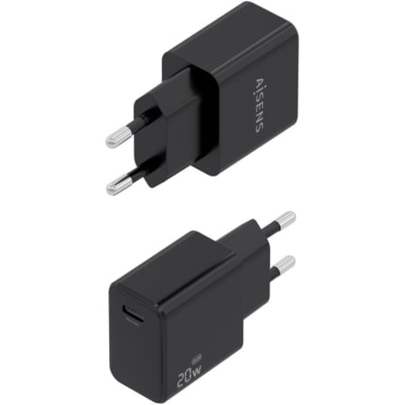 Carregador de Parede AISENS A110-1024 GaN 1x USB-C 20W Preto - Imagem 3