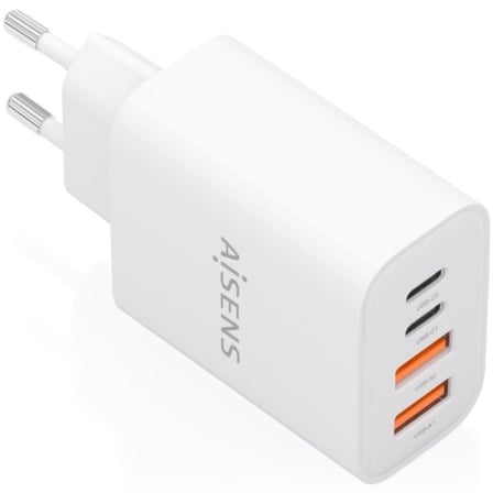 Carregador de Parede AISENS GaN A110-1027 32W 2x USB-C + 2x USB-A Branco