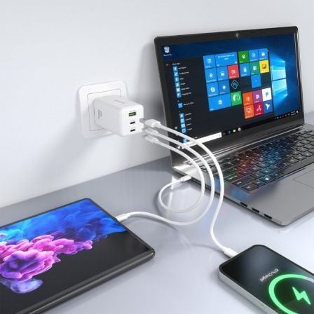 Carregador de Parede GaN Aisens ASCH-100W3P051-W/ 2xUSB Tipo-C/ 1xUSB/ 100W - Imagem 5