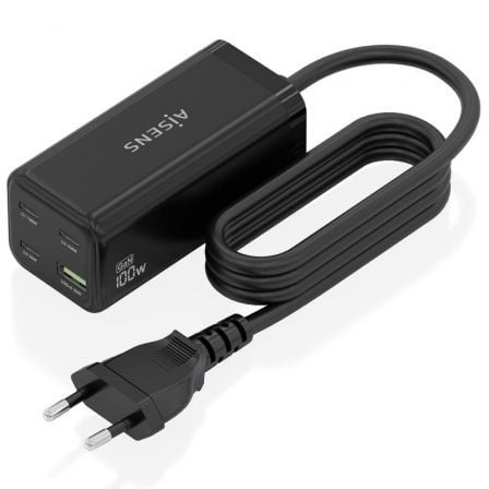 Carregador de Secretária GaN Aisens ASCH-100W4P054-BK/ 3xUSB Tipo-C/ 1xUSB/ 100W - Imagem 2