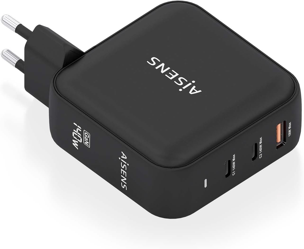 Carregador de Parede GaN Aisens ASCH-140W3P031-BK/ 2xUSB Tipo-C/ 1xUSB/ 140W