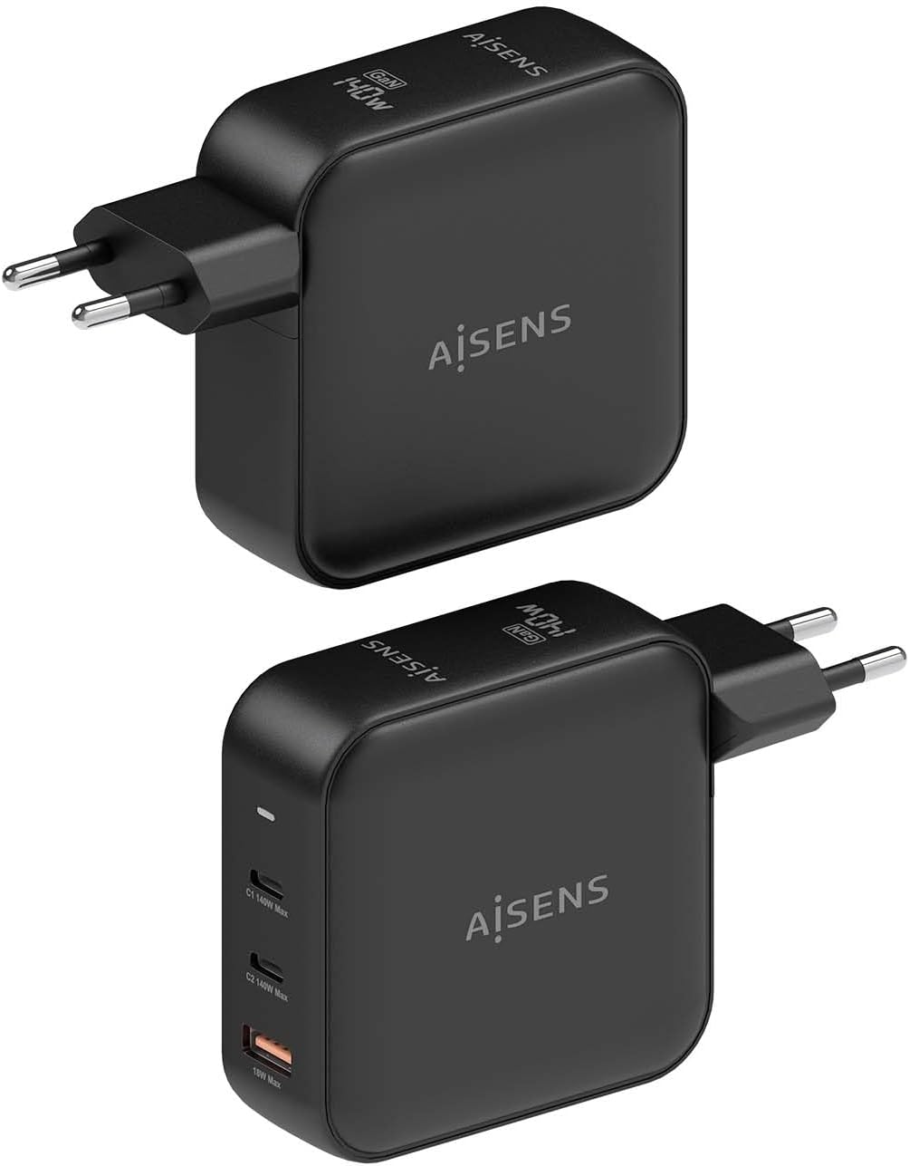 Carregador de Parede GaN Aisens ASCH-140W3P031-BK/ 2xUSB Tipo-C/ 1xUSB/ 140W - Imagem 3
