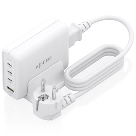 Carregador de Secretária GaN Aisens ASCH-140W4P055-W/ 3xUSB Tipo-C/ 1xUSB/ 140W - Imagem 2