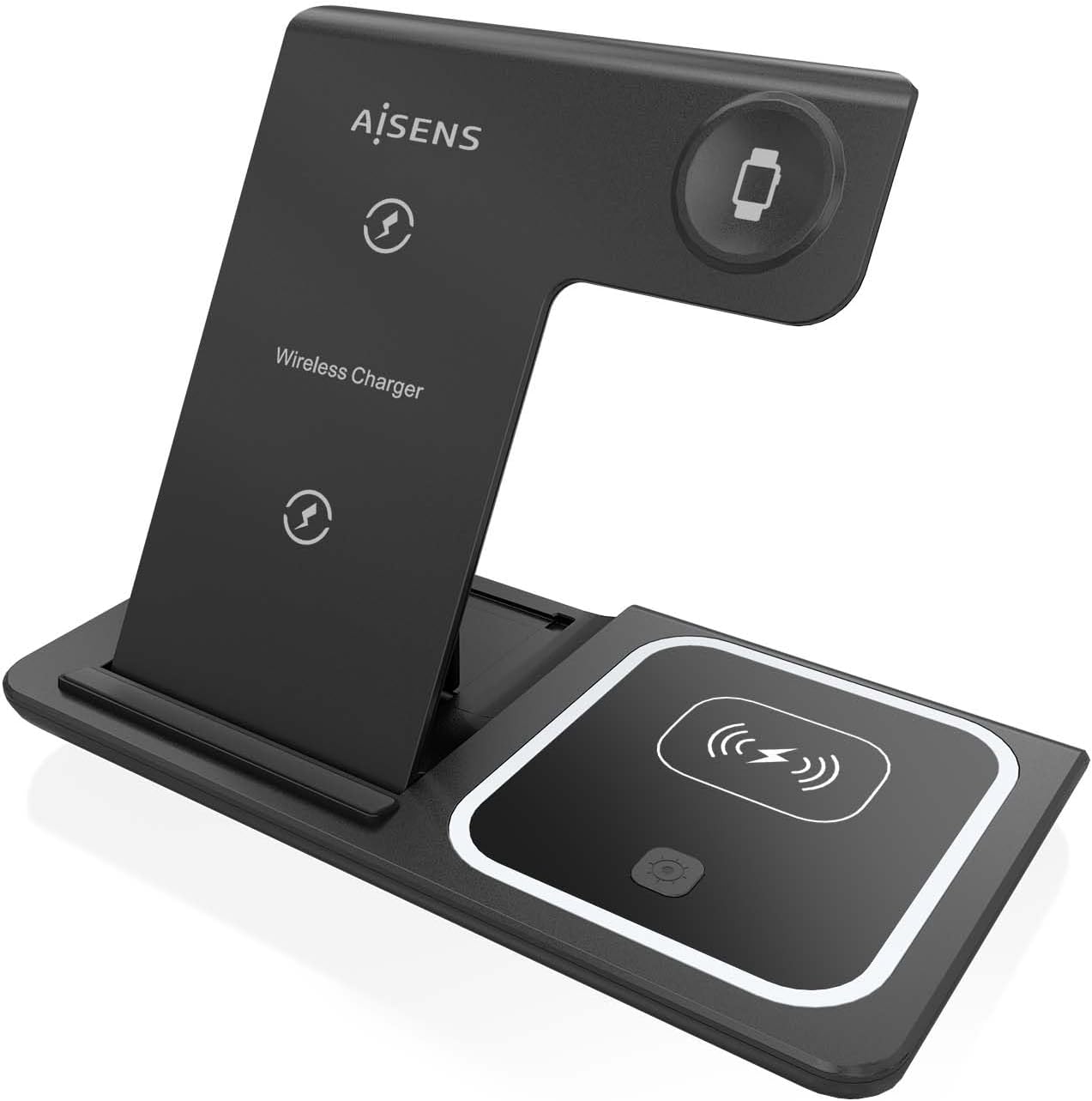 Base de Carga Sem Fios Aisens ASCH-15W3WC043-BK/ 15W - Imagem 2