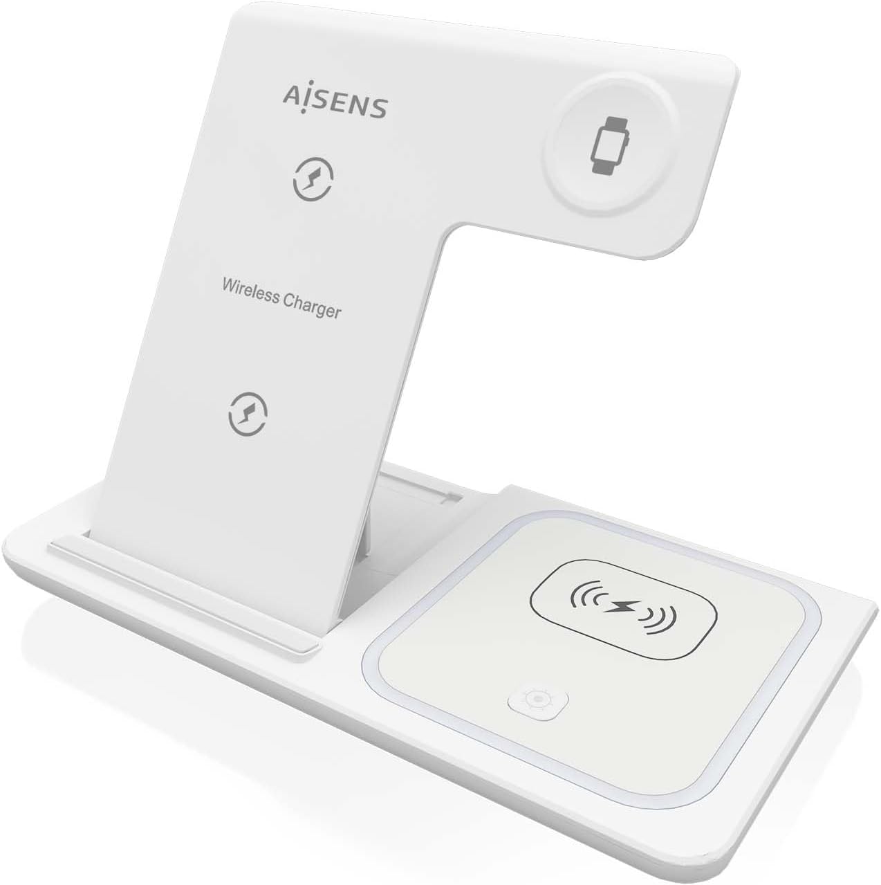 Base de Carga Sem Fios Aisens ASCH-15W3WC044-W/ 15W - Imagem 2