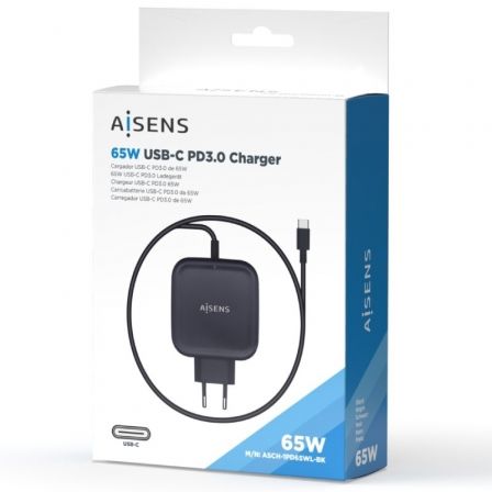 Carregador de Parede Aisens ASCH-1PD65WL-BK/ 1xUSB Tipo-C/ 65W - Imagem 5