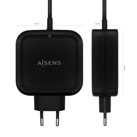 Carregador de Parede Aisens ASCH-1PD65WL-BK/ 1xUSB Tipo-C/ 65W - Imagem 3