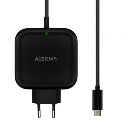 Carregador de Parede Aisens ASCH-1PD65WL-BK/ 1xUSB Tipo-C/ 65W