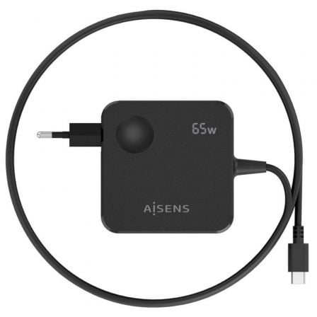 Carregador de Parede GaN Aisens ASCH-1PD65WL80-BK/ 1xUSB Tipo-C/ 65W/ Preto - Imagem 3