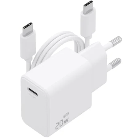 Carregador de Parede AISENS GaN 20W USB-C PD 3.0 Branco com Cabo USB-C 1m - Imagem 2