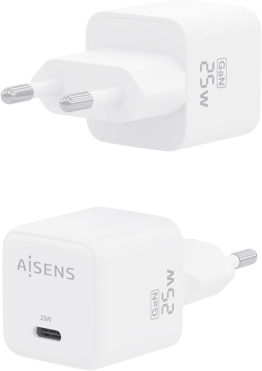 Carregador de Parede GaN Aisens ASCH-25W1P012-W/ 1xUSB Tipo-C/ 25W - Imagem 3