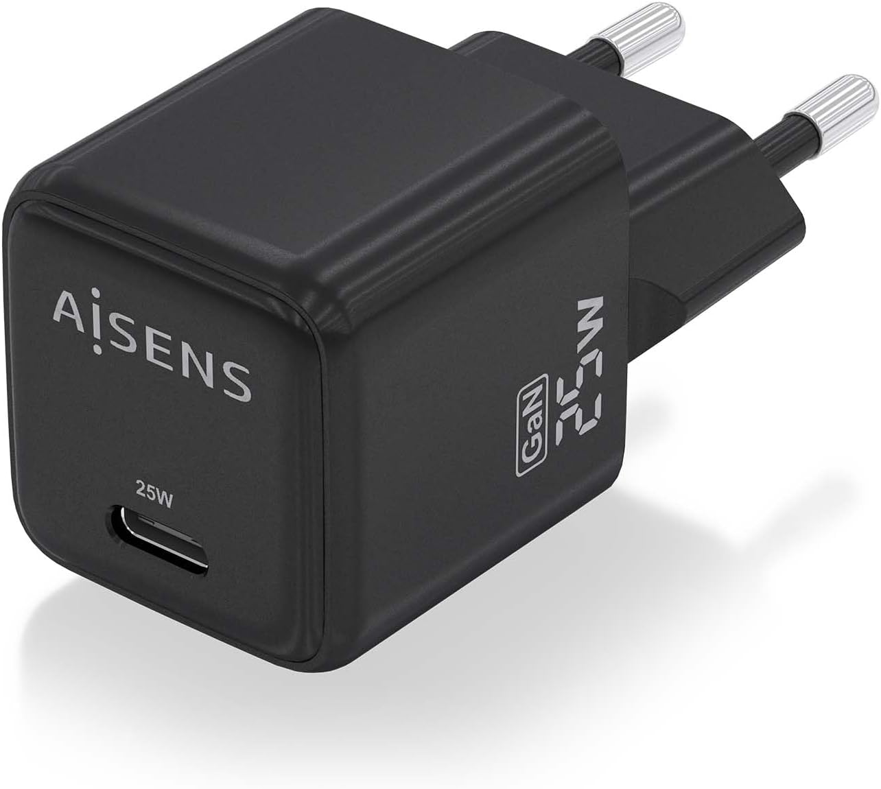 Carregador de Parede GaN Aisens ASCH-25W1P013-BK/ 1xUSB Tipo-C/ 25W - Imagem 2