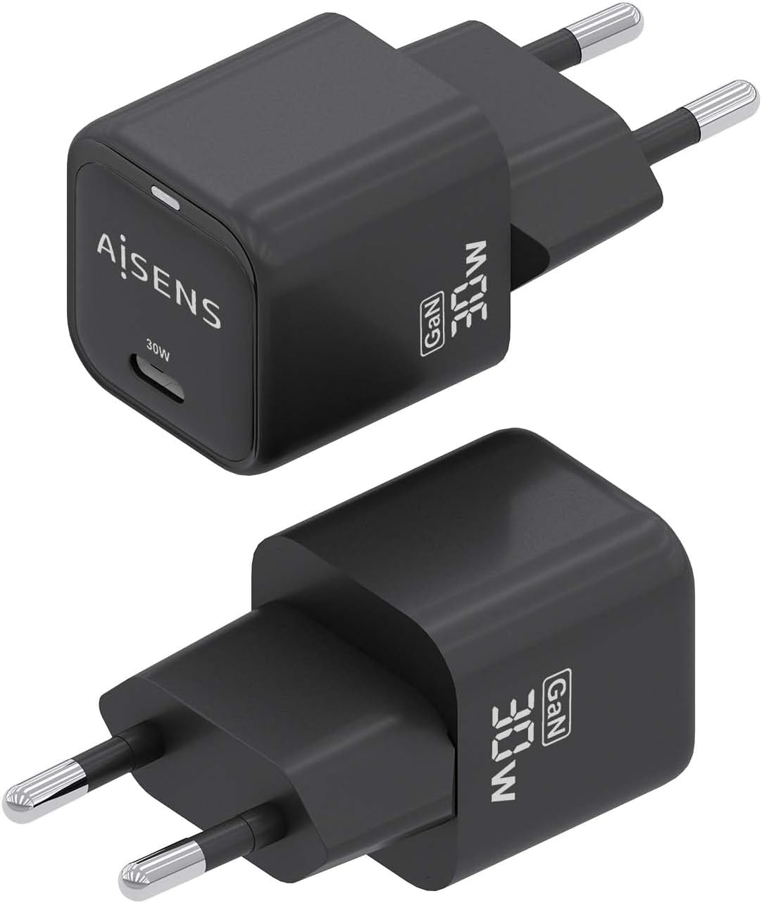 Carregador de Parede GaN Aisens ASCH-30W1P019-BK/ 1xUSB Tipo-C/ 30W - Imagem 3