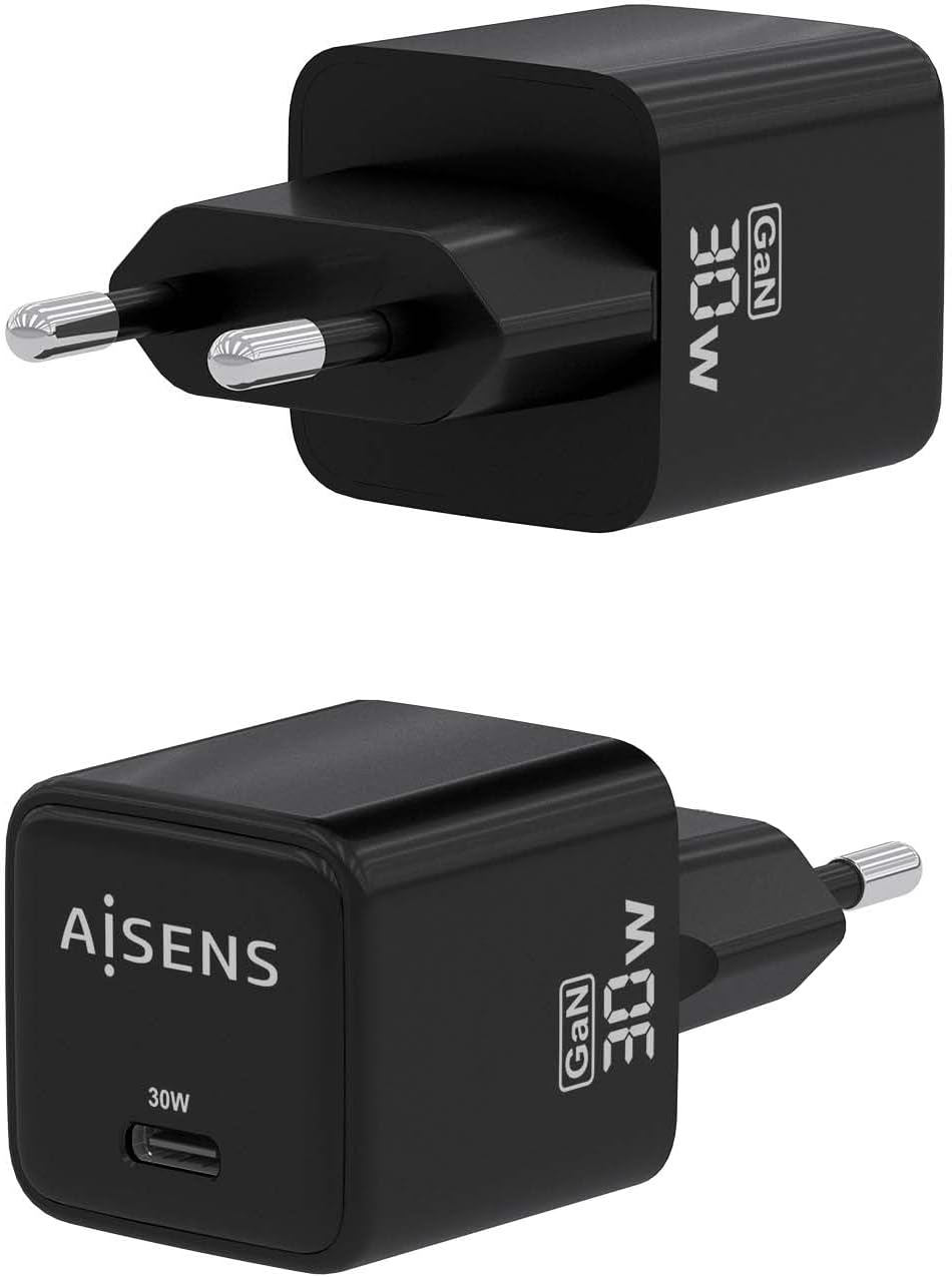 Carregador de Parede GaN Aisens ASCH-30W1P036-BK/ 1xUSB Tipo-C/ 30W - Imagem 3