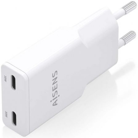 Carregador de Parede GaN Aisens ASCH-30W2P048-W/ 2xUSB Tipo-C/ 30W/ Branco - Imagem 2