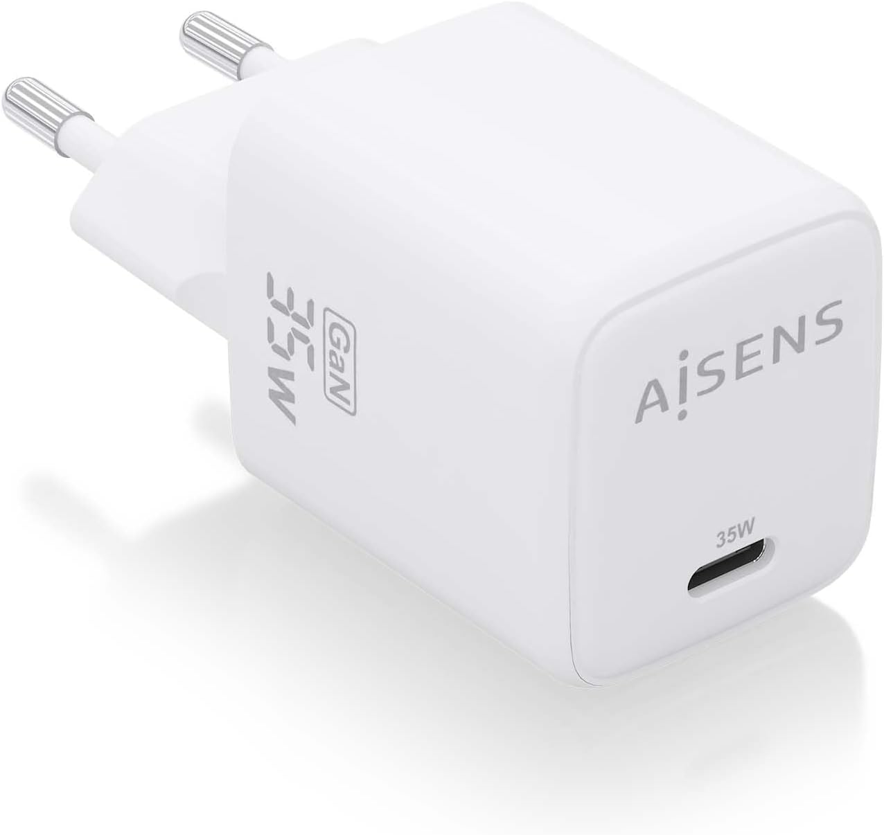 Carregador de Parede GaN Aisens ASCH-35W1P016-W/ 1xUSB Tipo-C/ 35W