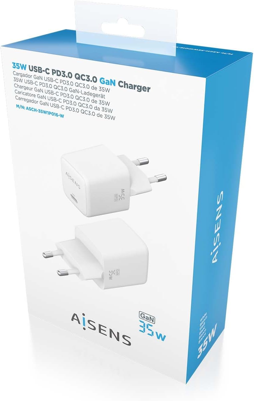 Carregador de Parede GaN Aisens ASCH-35W1P016-W/ 1xUSB Tipo-C/ 35W - Imagem 6