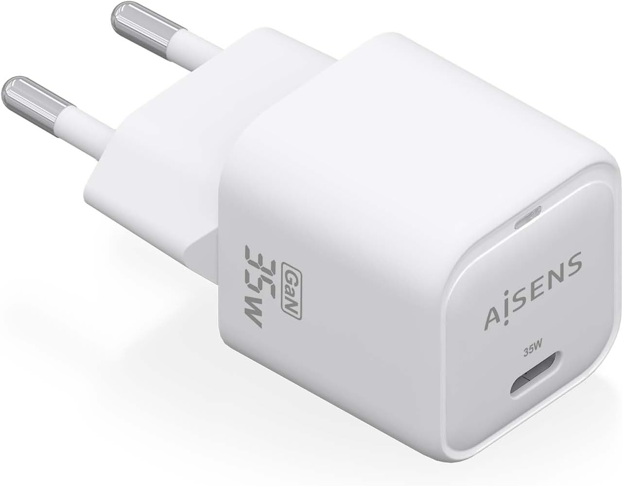 Carregador de Parede GaN Aisens ASCH-35W1P022-W/ 1xUSB Tipo-C/ 35W