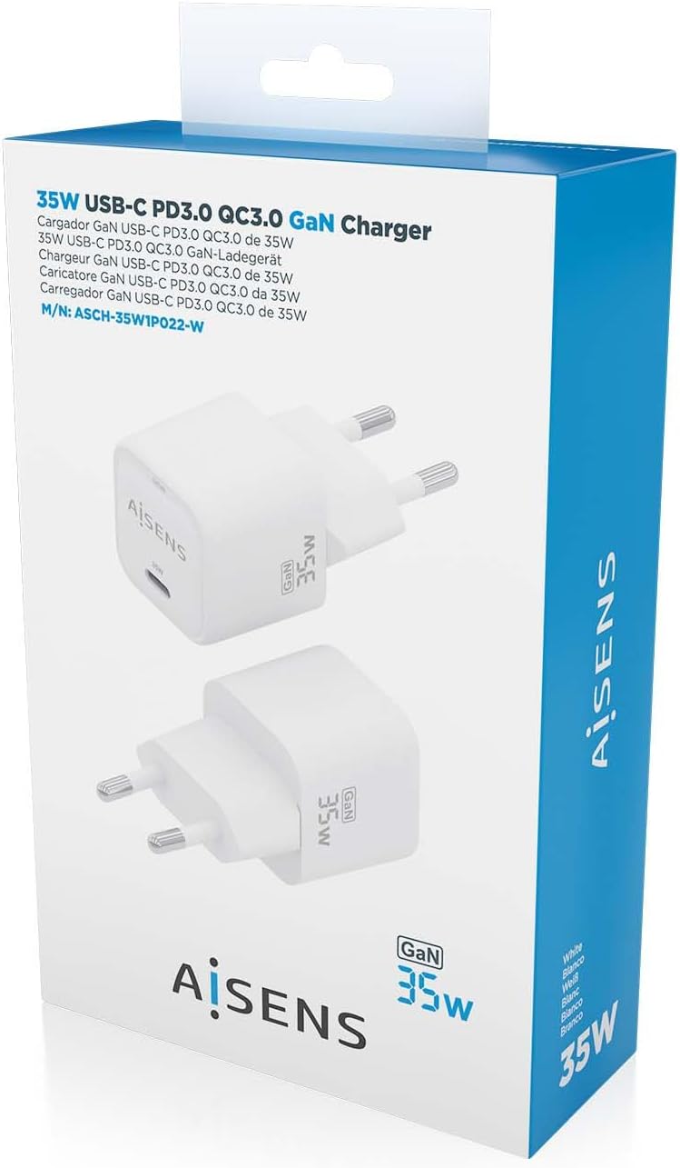Carregador de Parede GaN Aisens ASCH-35W1P022-W/ 1xUSB Tipo-C/ 35W - Imagem 7