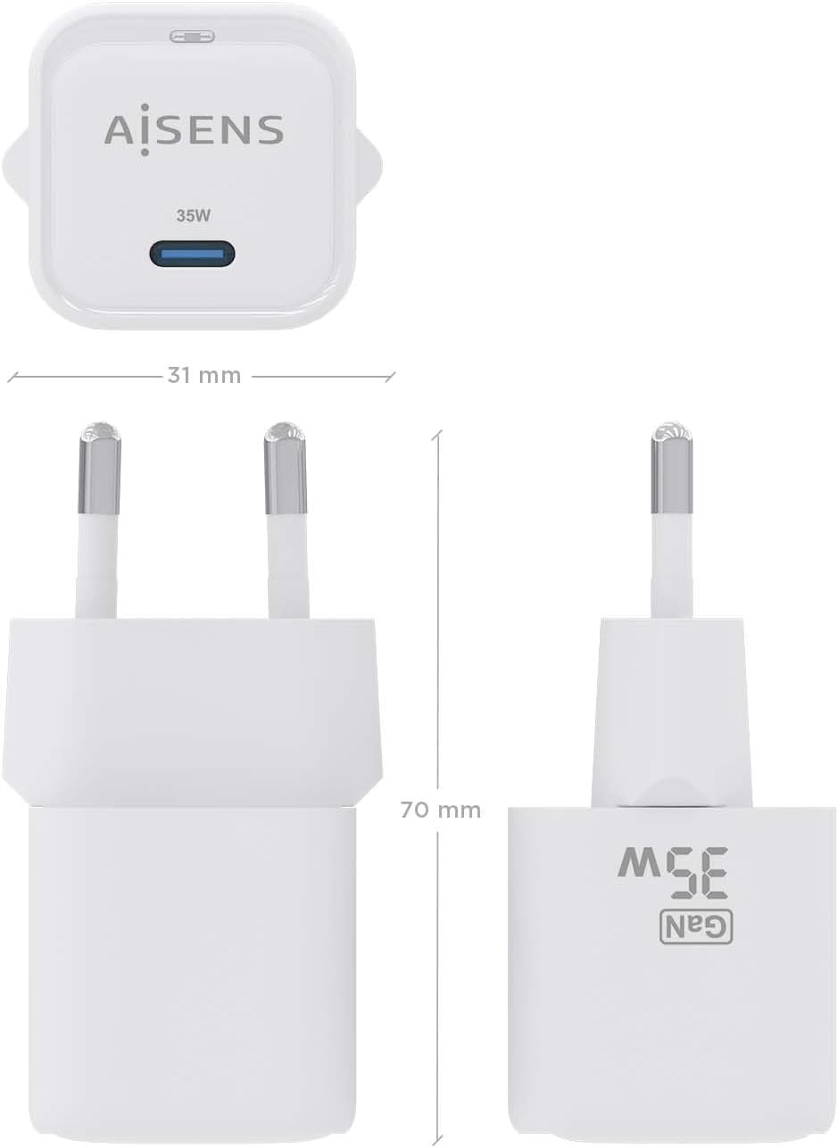 Carregador de Parede GaN Aisens ASCH-35W1P022-W/ 1xUSB Tipo-C/ 35W - Imagem 4