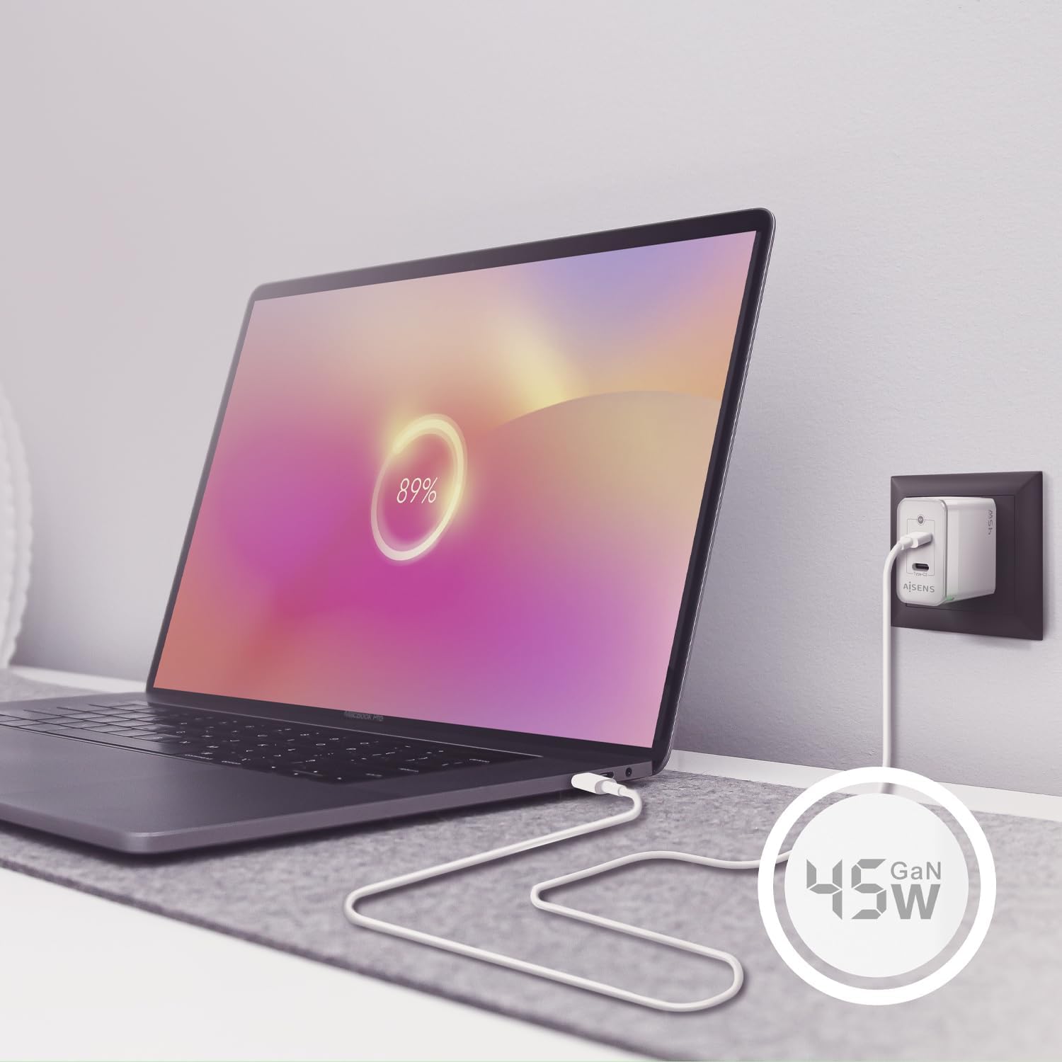 Carregador de Parede GaN Aisens ASCH-45W2P005-W/ 2xUSB Tipo-C/ 45W - Imagem 7