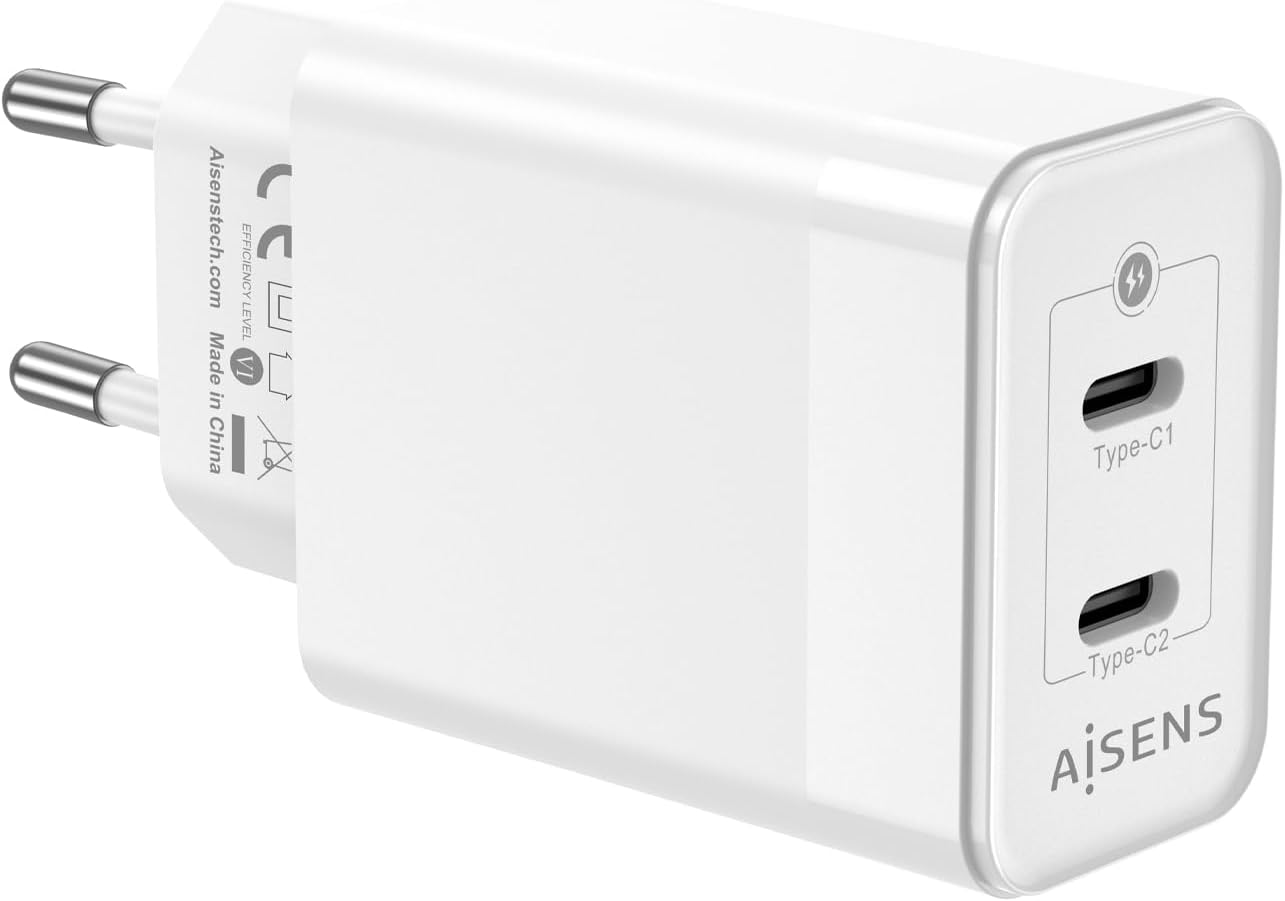 Carregador de Parede GaN Aisens ASCH-45W2P005-W/ 2xUSB Tipo-C/ 45W - Imagem 3